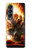 S0863 De feu crâne Etui Coque Housse pour Samsung Galaxy Z Fold 4