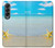 S0911 Détendez-vous à la plage Etui Coque Housse pour Samsung Galaxy Z Fold 4