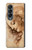 S1045 Leonardo da Vinci Femme Head Etui Coque Housse pour Samsung Galaxy Z Fold 4