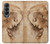 S1045 Leonardo da Vinci Femme Head Etui Coque Housse pour Samsung Galaxy Z Fold 4