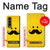 S1145 Soleil jaune Mustache Etui Coque Housse pour Samsung Galaxy Z Fold 4