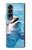 S1291 Les Dauphins en Mer Etui Coque Housse pour Samsung Galaxy Z Fold 4