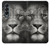 S1352 Lion Visage Etui Coque Housse pour Samsung Galaxy Z Fold 4