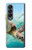 S1377 Océan tortue de mer Etui Coque Housse pour Samsung Galaxy Z Fold 4