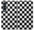 S1611 Échiquier Damier Noir Blanc Etui Coque Housse pour Samsung Galaxy Z Fold 4
