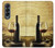 S2042 Raisin Vignoble Raisins Bouteille Rouge Vin Etui Coque Housse pour Samsung Galaxy Z Fold 4