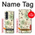 S2179 Motif Fleur Floral Art Millésime Etui Coque Housse pour Samsung Galaxy Z Fold 4