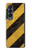 S2231 Noir et Jaune Ligne de risque rayé Etui Coque Housse pour Samsung Galaxy Z Fold 4