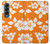 S2245 Hawai Hibiscus Motif orange Etui Coque Housse pour Samsung Galaxy Z Fold 4