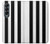 S2297 Noir et blanc rayures verticales Etui Coque Housse pour Samsung Galaxy Z Fold 4