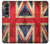 S2303 Drapeau britannique UK Millésime Etui Coque Housse pour Samsung Galaxy Z Fold 4