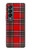 S2374 Motif Tartan Rouge Etui Coque Housse pour Samsung Galaxy Z Fold 4