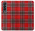 S2374 Motif Tartan Rouge Etui Coque Housse pour Samsung Galaxy Z Fold 4