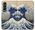 S2389 Hokusai La grande vague de Kanagawa Etui Coque Housse pour Samsung Galaxy Z Fold 4