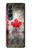 S2490 Canada Feuille d'érable Drapeau Texture Etui Coque Housse pour Samsung Galaxy Z Fold 4