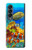 S2568 Mer Poissons marins Coraux Sous-marine Océan Etui Coque Housse pour Samsung Galaxy Z Fold 4