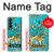 S2906 Aqua Turquoise Pierre Etui Coque Housse pour Samsung Galaxy Z Fold 4