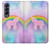 S3070 Arc en ciel pastel ciel Licorne Etui Coque Housse pour Samsung Galaxy Z Fold 4