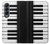 S3078 Noir et blanc Clavier de piano Etui Coque Housse pour Samsung Galaxy Z Fold 4