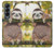 S3138 Peinture mignon bébé Sloth Etui Coque Housse pour Samsung Galaxy Z Fold 4
