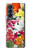 S3205 Fleurs Art Retro Etui Coque Housse pour Samsung Galaxy Z Fold 4