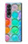S3235 Mélange aquarelle Etui Coque Housse pour Samsung Galaxy Z Fold 4