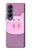 S3269 Porc Dessin animé Etui Coque Housse pour Samsung Galaxy Z Fold 4
