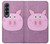 S3269 Porc Dessin animé Etui Coque Housse pour Samsung Galaxy Z Fold 4