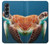S3497 Vert tortue de mer Etui Coque Housse pour Samsung Galaxy Z Fold 4