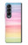 S3507 Coloré Arc-en-ciel pastel Etui Coque Housse pour Samsung Galaxy Z Fold 4