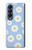 S3681 Motif de fleurs de marguerite Etui Coque Housse pour Samsung Galaxy Z Fold 4