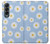 S3681 Motif de fleurs de marguerite Etui Coque Housse pour Samsung Galaxy Z Fold 4