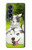 S3795 Peinture Husky Sibérien Ludique Chaton Grincheux Etui Coque Housse pour Samsung Galaxy Z Fold 4