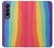 S3799 Arc-en-ciel aquarelle vertical mignon Etui Coque Housse pour Samsung Galaxy Z Fold 4
