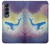 S3802 Rêve Baleine Pastel Fantaisie Etui Coque Housse pour Samsung Galaxy Z Fold 4