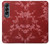 S3817 Motif de fleurs de cerisier floral rouge Etui Coque Housse pour Samsung Galaxy Z Fold 4