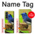 S3839 Oiseau bleu du bonheur Oiseau bleu Etui Coque Housse pour Samsung Galaxy Z Fold 4