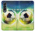 S3844 Ballon de football de football rougeoyant Etui Coque Housse pour Samsung Galaxy Z Fold 4