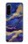 S3906 Marbre violet bleu marine Etui Coque Housse pour Sony Xperia 5 IV