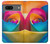 S1671 Arc en ciel coloré Rose Etui Coque Housse pour Google Pixel 7