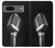 S1672 Rétro Musique Jazz Microphone Etui Coque Housse pour Google Pixel 7