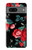 S3112 Motif floral Rose Noir Etui Coque Housse pour Google Pixel 7