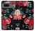 S3112 Motif floral Rose Noir Etui Coque Housse pour Google Pixel 7