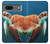 S3497 Vert tortue de mer Etui Coque Housse pour Google Pixel 7
