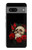 S3753 Roses de crâne gothique sombre Etui Coque Housse pour Google Pixel 7