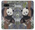S3793 Peinture de neige mignon bébé panda Etui Coque Housse pour Google Pixel 7