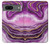S3896 Stries d'or en marbre violet Etui Coque Housse pour Google Pixel 7