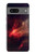 S3897 Espace nébuleuse rouge Etui Coque Housse pour Google Pixel 7