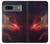 S3897 Espace nébuleuse rouge Etui Coque Housse pour Google Pixel 7