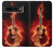 S0415 Graver guitare feu Etui Coque Housse pour Google Pixel 7 Pro